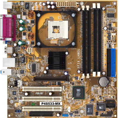 Asus P4S533-MX SIS651 Socket-478 UDMA133 Micro-ATX Motherboard