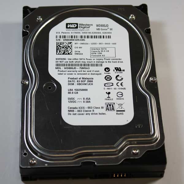 Dell NR694 / 0NR694 80GB 7200RPM 8MB Buffer SATA-300 3.5" Hard Drive