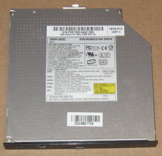 Quanta SBW-242C / 5502490 Laptop Internal Silver CD-RW/DVD ROM ComboDrive