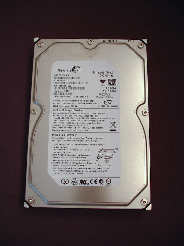 Seagate Barracuda ST3300622AS 7200.9 300GB 7200RPM SATA 3.5" Hard Drive