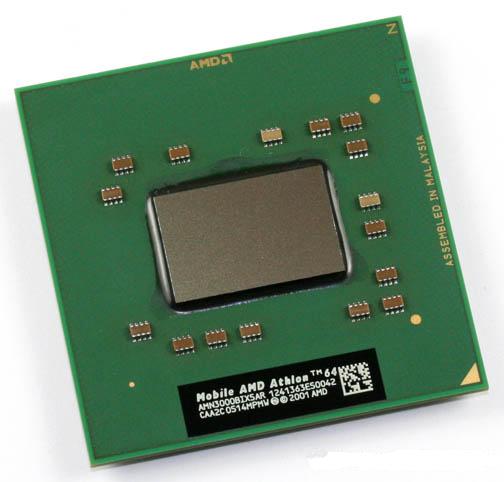 AMD Mobile Athlon 64 3000 (1.8GHz) 62W L1=128KB L2=1MB Bulk