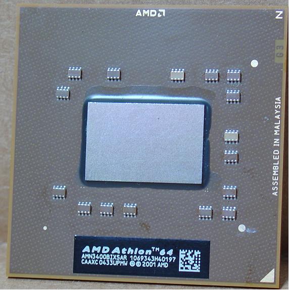 AMD Mobile Athlon 64 3400 (2.2GHz) 62W L1=128KB L2=1MB Bulk