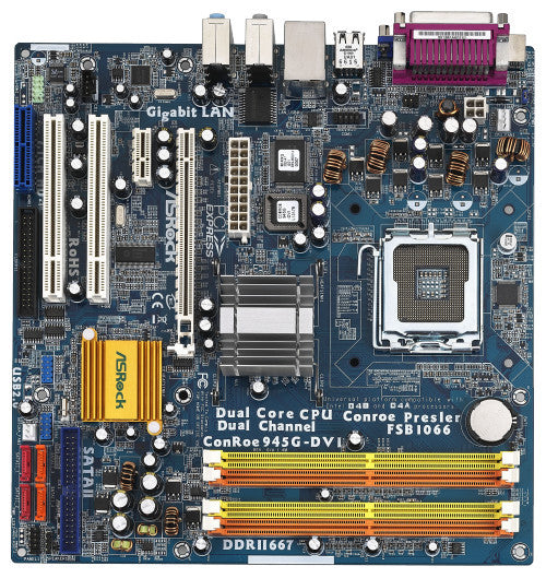 ASROCK ConRoe945G-DVI Intel 945G Socket-775 Intel Dual Core Motherboard