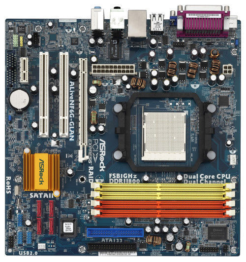 ASROCK  ALIVENF6G-GLAN Nvidia Geforce 6150SE Socket AM2 AMD Phenom Micro ATX Motherboard