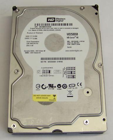 Western Digital RE WD2500SB 250GB 7200RPM IDE ATA-100 3.5" Hard Drive