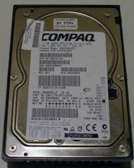 Compaq 386539-001 9.1GB 10KRPM Ultra-2 SCSI 68-PIN 3.5" Hard Drive