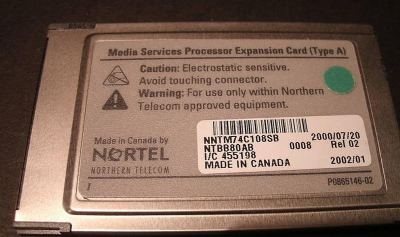 Nortel NTBB80AB Processor Expansion Card