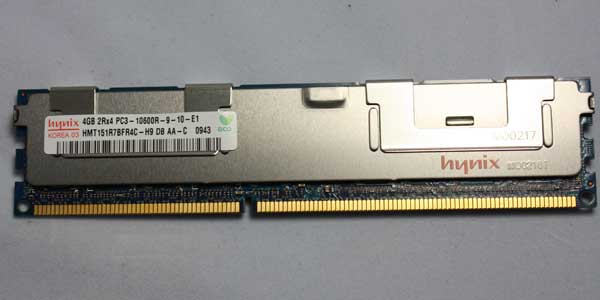 Hynix NN876 4GB DDR3 PC10600 1333MHZ 240-PIN ECC Registered CL9 Memory Module