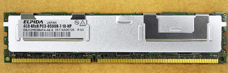 ELPIDA EBJ42HE8BAFA-AE-E 4GB PC3-8500R Registered ECC DDR3-1066MHZ Memory Module