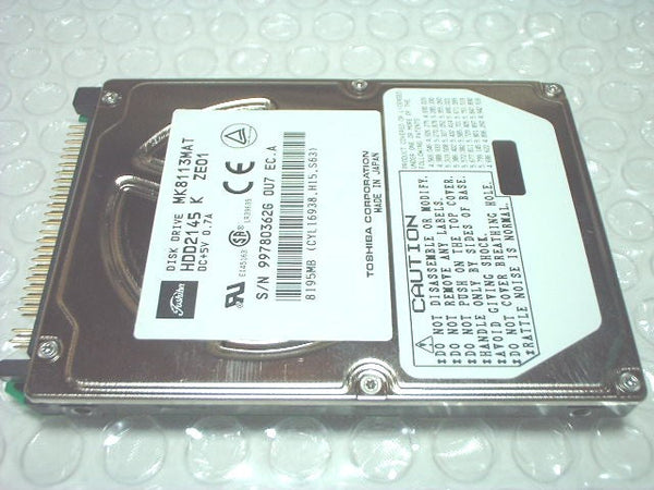 Toshiba MK8113MAT 8.1GB 4200RPM IDE 2.5" Hard Drive