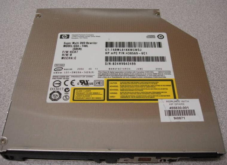 HP GSA-T40L SuperMulti DVD±R/RW Burner Drive