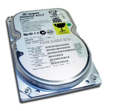 Seagate MEDALIST 4312 ST34312A 4.3GB 5400RPM 512KB Buffer UDMA-66 3.5" Hard Drive