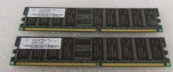 Nanya NT512D72S4PB0GU-75B 512Mb PC2100 DDR-266MHz ECC Registered CL2.5 184-Pin DIMM Memory Module
