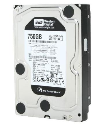 Western Digital Caviar Black WD7501AALS 750GB 7200RPM 32MB Cache SATA-300 3.5" Hard Drive