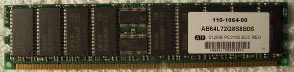 ATP Electronics AB64L72Q8S8B0S 512Mb PC2100 DDR-266MHz ECC Registered CL2.5 184-Pin DIMM Memory Module