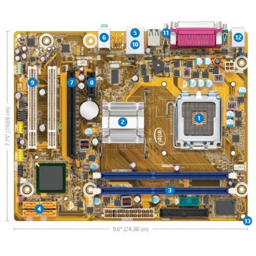 Intel BLKDG41WV Intel G41 Socket-LGA775 DDR3 Audio Video LAN Micro ATX Motherboard