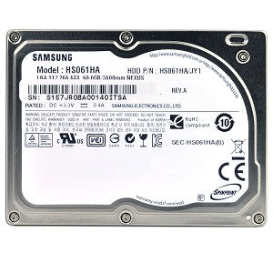 Samsung HS061HA Spinpoint 60GB 3600RPM 2MB Buffer PATA/ZIF 1.8" Ultra Mobile Internal Hard Drive