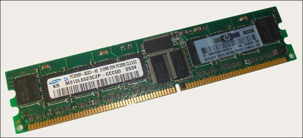 Samsung M312L6523CZP-CCCQ0 512MB 184PIN PC3200 DDR-400MHZ ECC Registered CL3 DIMM Memory Module