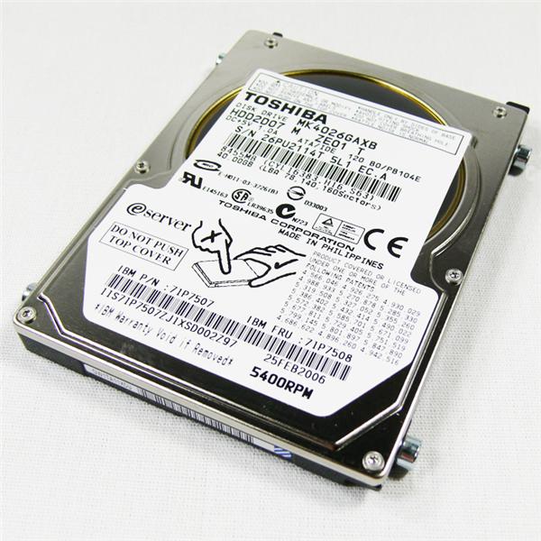 Toshiba MK4026GAXB 40GB 5400RPM ATA-6 Laptop Hard Drive