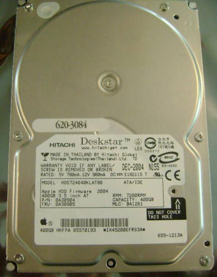 Hitachi 0A30904 400GB 7200RPM 8MB Buffer IDE/ATA-133 3.5" Hard Drive