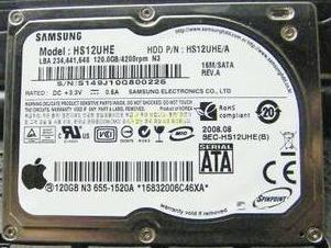 Samsung HS12UHE 120GB 4200RPM 16MB SATA 1.8" Hard DriveS