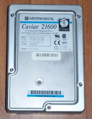 Western Digital Cavier WDAC21600 1.6GB 5400RPM ATA IDE 3.5" Hard Drive