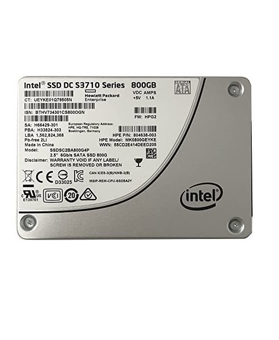 Intel Solid State Drive 800Gb SATA-6Gbps 2.5-Inch DC S3710 Series SSDSC2BA800G4P