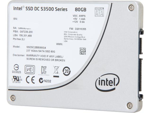 Intel SSDSC2BB080G401 DC S3500 80Gb SATA-6Gbps 2.5-Inch Solid State Drive