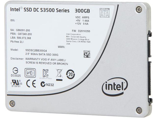 Intel SSDSC2BB300G401 DC S3500 300Gb SATA-6Gbps 2.5-Inch Solid State Drive