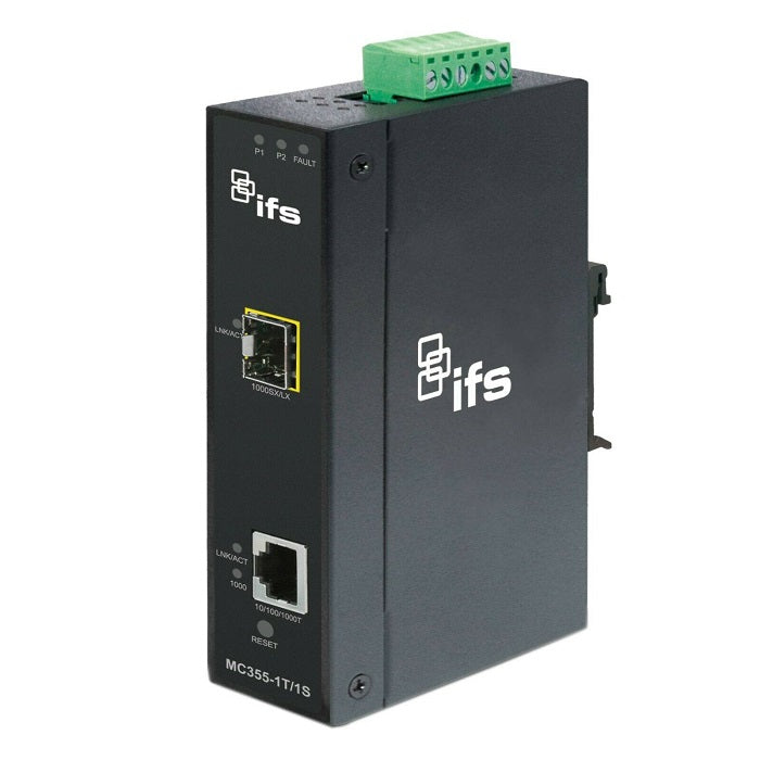 Interlogix MC355-1T/1S Single Port Gigabit Ethernet To SFP Media Converter