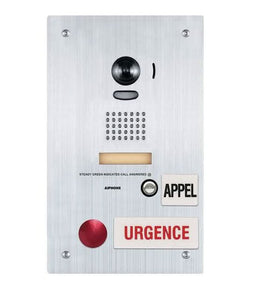 Aiphone IS-DVF-2RA Flush Mount Stainless Steel Video Door Station with Emergency Call Button