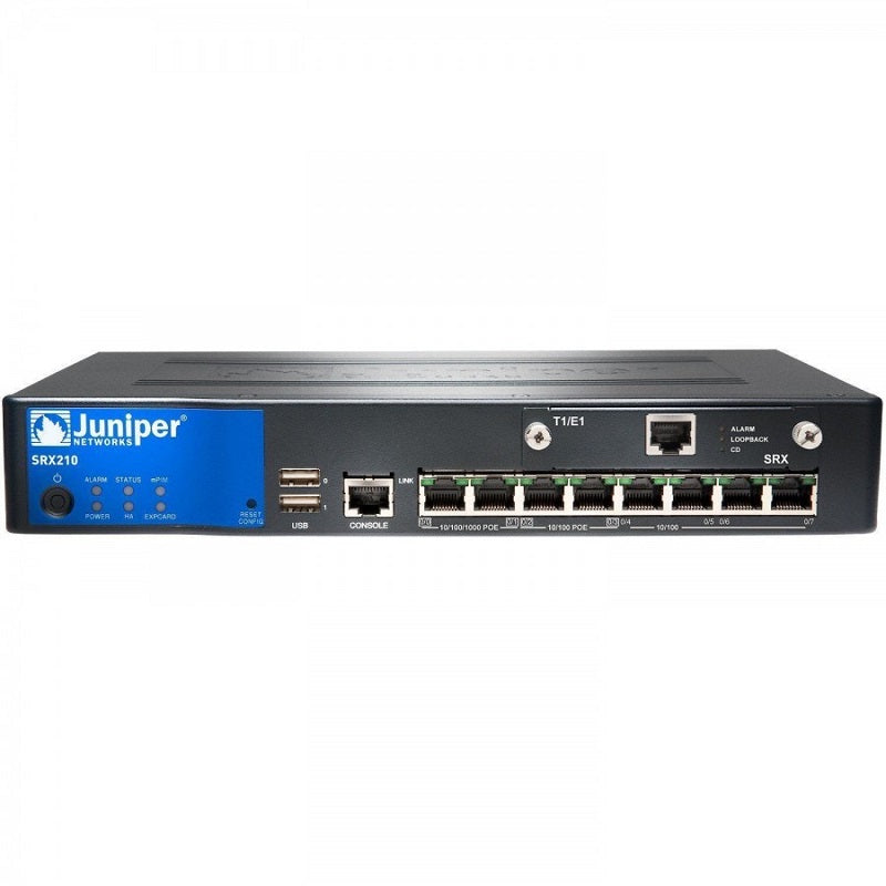 Juniper SRX210HE2-POE 8-Ports 1U Rack Mount Services Gateway