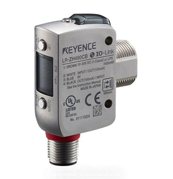 Keyence LR-ZH490CB M18 Self-contained CMOS Threaded Mount Laser Sensor