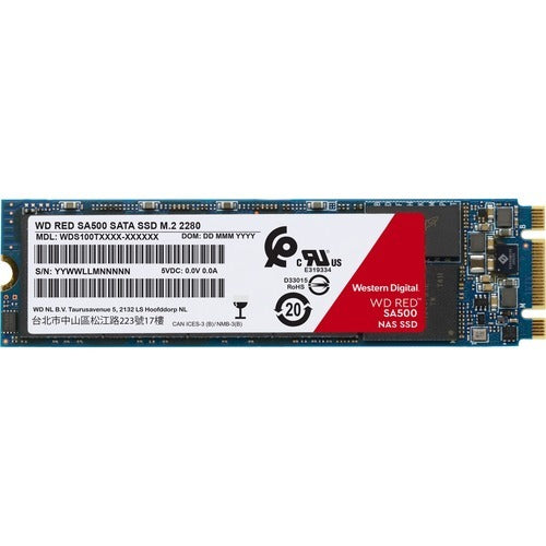 WD Red SA500 WDS500G1R0B 500GB Solid State Drive   M.2 2280 Internal   SATA (SATA/600)