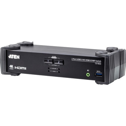 ATEN 2 Port USB 3.0 4K HDMI KVMP Switch   2 Computer(s)