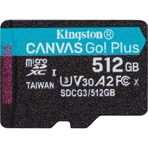 Kingston SDCG3/512GBSP Canvas Go! Plus SDCG3 512 GB Class 10/UHS-I (U3) microSDXC