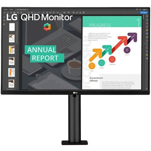 LG 27BN88Q-B 27" Class WQHD LCD Monitor - 16:9 - Textured Black - 27"