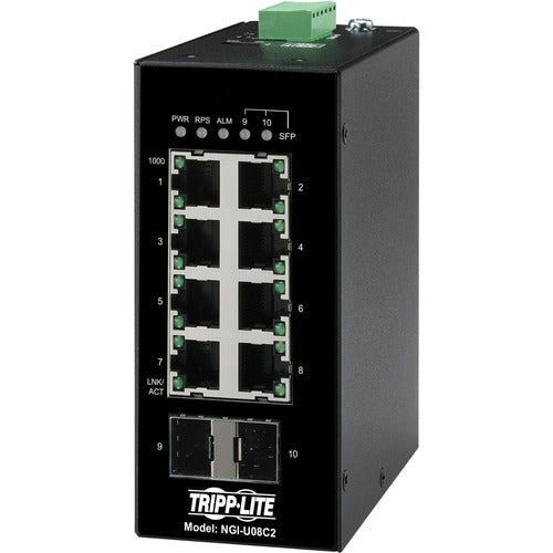 Tripp Lite NGI-U08C2 8-Port Unmanaged Industrial Gigabit Ethernet Switch