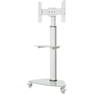 Tripp Lite DMCS3770SG75W Rolling TV Cart For 37In-70In Frosted Glass Base And Shelf White