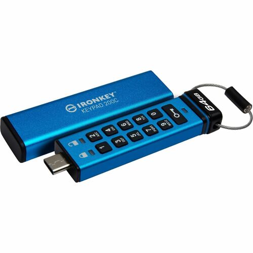 Kingston IKKP200C/64GB IronKey Keypad 200 64GB USB 3.2 (Gen 1) Type C Flash Drive