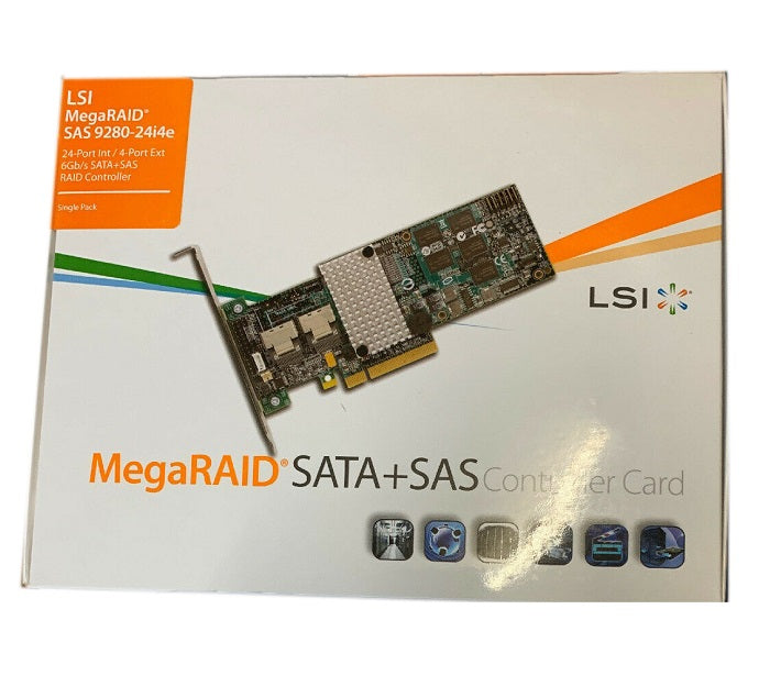 LSI Logic LSI00211 MegaRAID 9280-24i4e PCI Express 2.0 x8 Plug-in Card SAS RAID Controller