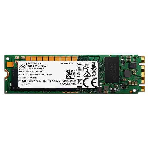 Micron MTFDDAV960TBY-1AR1ZABYY 5100 ECO 960Gb SATA-6Gbps 2.5-Inch Solid State Drive