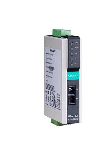 Moxa Device Server NPort 1-Port RS-232/422/485 serial 100M MM Fiber IA-5150-M-SC-T