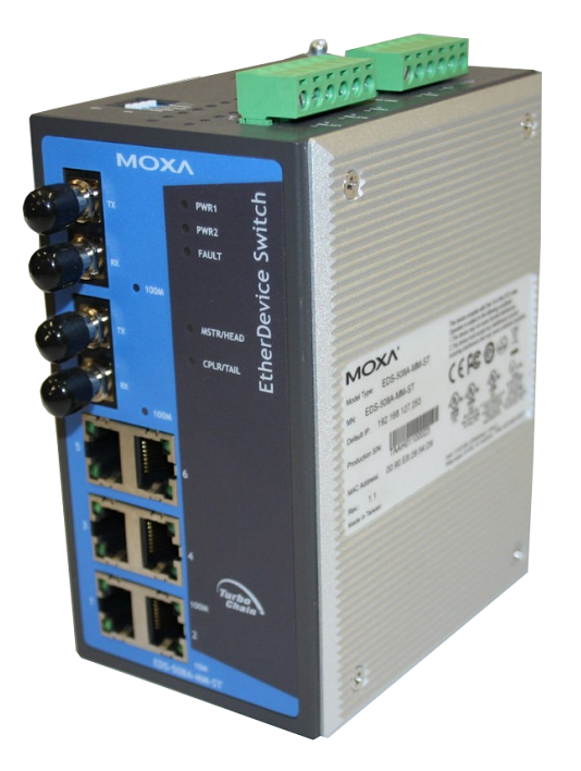 Moxa EDS-508A-MM-ST 8-Ports Layer-2 Industrial Managed Ethernet switch