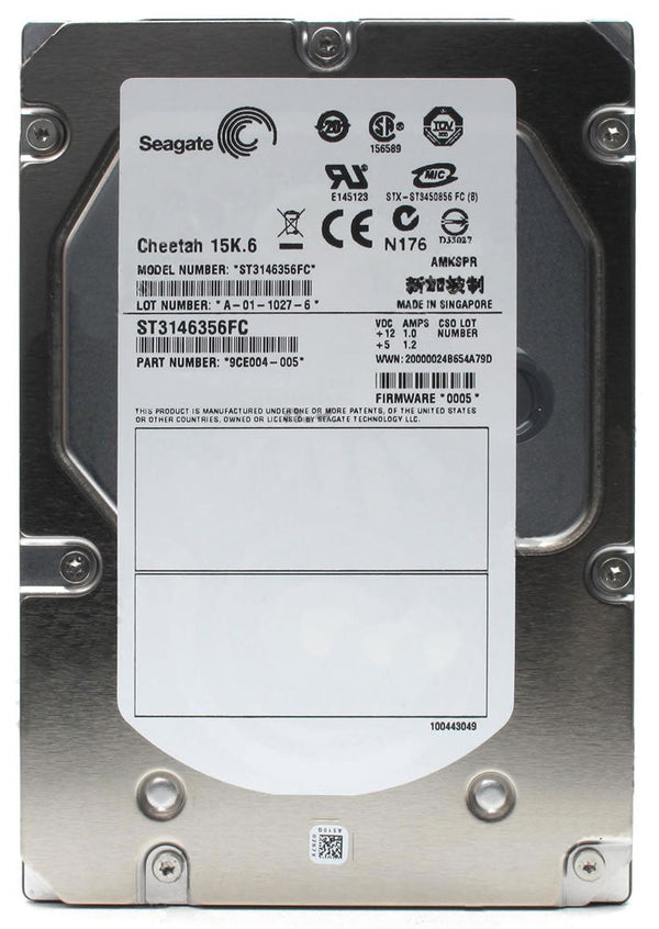 Seagate Cheetah 15K.6 ST3146356FC 146GB 15KRPM 16MB Buffer Fibre Channel 3.5" Hard Drive