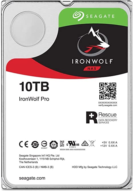 Seagate ST10000NE0008 IronWolf Pro NAS 10Tb SATA-6Gbps 7200RPM 3.5-Inch Hard Drive