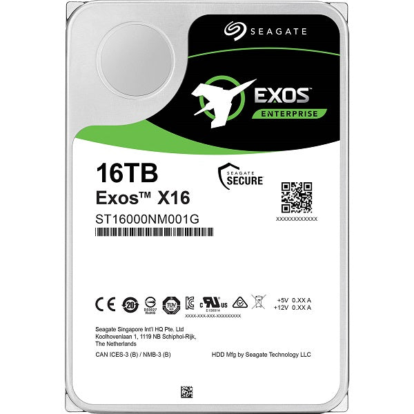 Seagate ST16000NM001G Exos X16 16Tb SATA-6Gbps 3.5-Inch Hard Drive