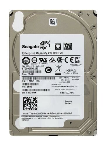 Seagate ST2000NX0253 2Tb 7200RPM SATA-6.0Gbps 2.5-Inch Hard Drive