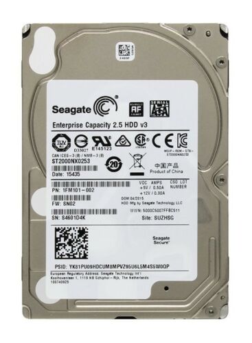 Seagate Hard Drive 2Tb 7200RPM SATA-6.0Gbps 2.5-Inch ST2000NX0253