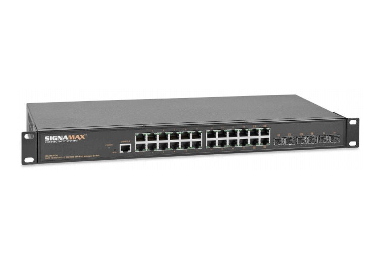 SignaMax 065-7861POE-FP Full Power 24-Port 10/100/1000 PoE+ 6 SFP Managed Switch